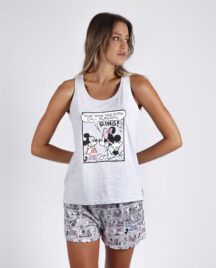 Baby Doll γκρι ροζ με τύπωμα mickey mouse Disney Baby Doll γκρι ροζ με τύπωμα mickey mouse Disney