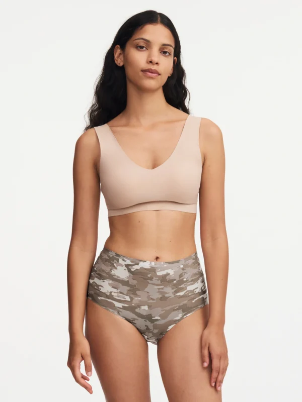 Slip bikini high waist soft stretch imprime camouflage Chantelle