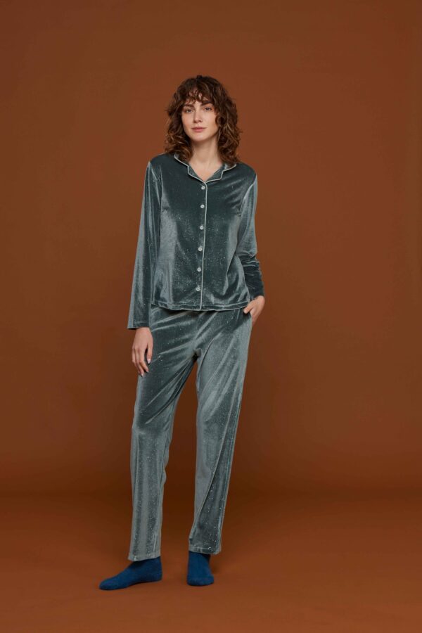 Set homewear βελούδο πράσινο Noidinotte
