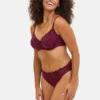 Slip bikini μπορντό Amelie Sans Complexe