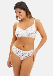 Slip bikini Flora εκρού Sans Complexe