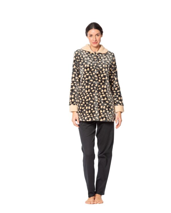 Ρόμπα ζακέτα fleece animal print Egatex