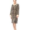 Ρόμπα ζακέτα midi animal print Egatex