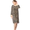 Ρόμπα ζακέτα midi animal print Egatex