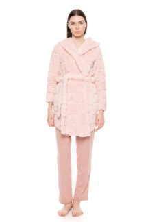 Ρόμπα baby pink fleece Pink Label