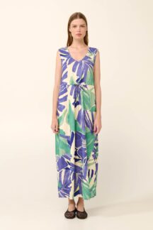 Φόρεμα maxi Tropical Floral Print Vamp Φόρεμα maxi Tropical Floral Print Vamp