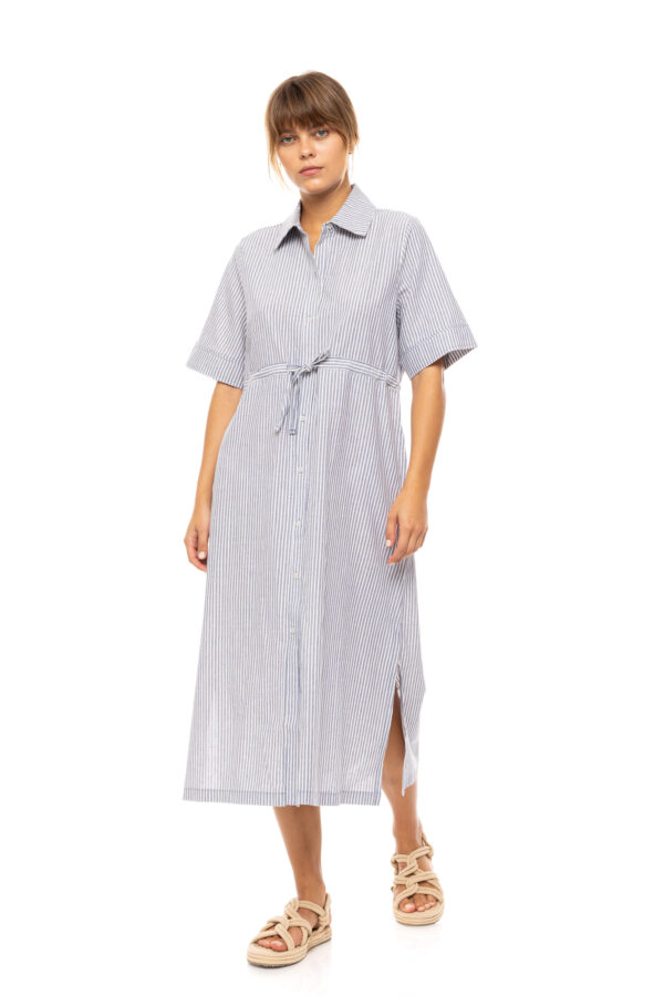 Midi φόρεμα Denim stripes Pink Label