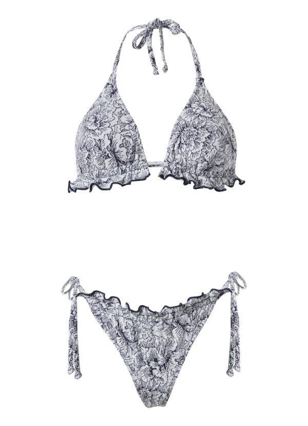 Τρίγωνο μπικίνι Gigi floral denim Stefania Frangista