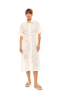 Midi φόρεμα midi moon embrodery Pink Label Midi φόρεμα midi moon embrodery Pink Label