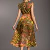 Μακρύ φόρεμα orange floral Iconique