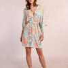 Φόρεμα turqoise snake print Molly Bracken