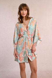 Φόρεμα turqoise snake print Molly Bracken Φόρεμα turqoise snake print Molly Bracken