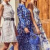 Μακρύ φόρεμα Blue Floral Iconique