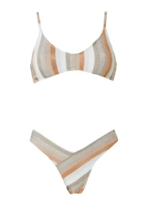 Μπούστο μπικίνι Astrid stripe metallic white Stefania Frangista Μπούστο μπικίνι Astrid stripe metallic white Stefania Frangista