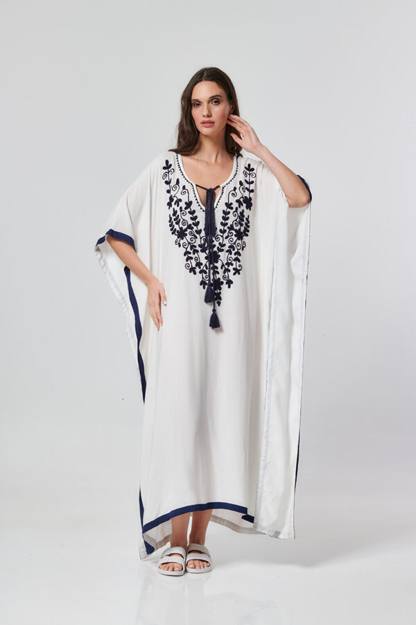 Κιμονό maxi ivoire blue Indira