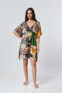 Κιμονό midi patchwork Amor Κιμονό midi patchwork Amor