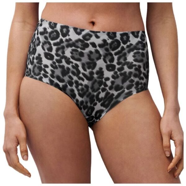 Slip high waist soft stretch grey leopard Chantelle