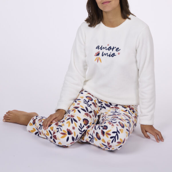 Πυζάμα fleece blanc Melissa Brown