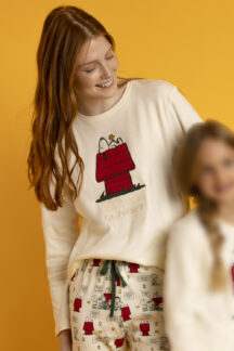 Πυζάμα off white Snoopy Peanuts