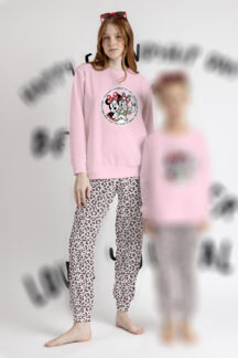 Set fleece pink leopard Disney