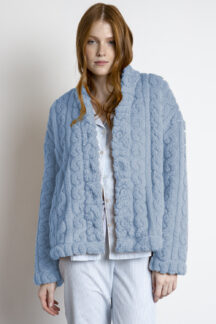 Ρόμπα ζακέτα baby blue fleece Admas