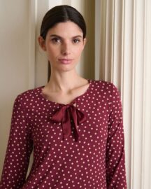 Νυχτικό midi bordeaux dots Vamp