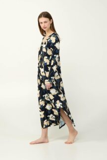 Νυχτικό maxi blue floral Vamp