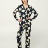 Πυζάμα blue floral Vamp