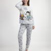 Πυζάμα grey melange Snoopy Peanuts