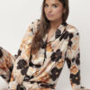 Πυζάμα floral satin Admas