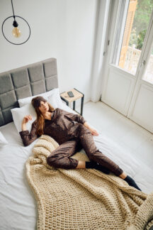 Πυζάμα animal print satin Penky