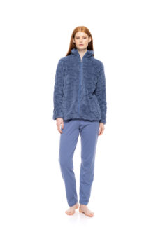 Ρόμπα ζακέτα blue leo fleece Pink Label