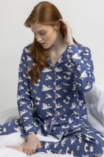 Πυζάμα μπλε ραφ Snoopy Peanuts