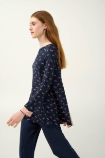 Πυζάμα μπλε με σωμών φιογκάκι Vamp Πυζάμα μπλε με σωμών φιογκάκι Vamp