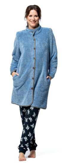 Ρόμπα midi blue jean fleece Egatex