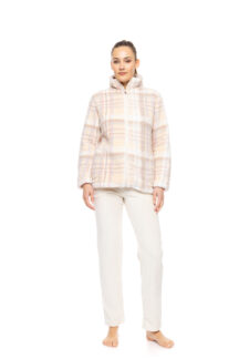 Ρόμπα soft plaid fleece Pink Label