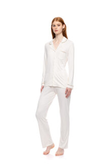 Πυζάμα champagne bamboo Solid Pink Label