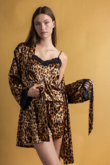Ρόμπα σατέν leopard Admas