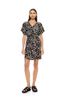 Φόρεμα Yellow Leopard Pink Label