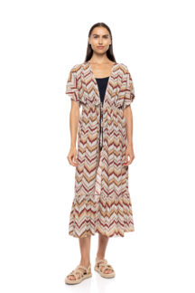 Κιμονό maxi Colorfull Rainbow Pink Label