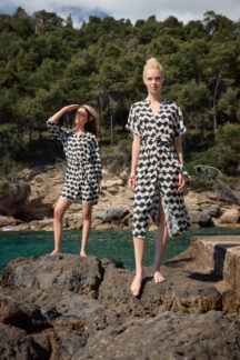 Φόρεμα midi off white wave Pink Label Φόρεμα midi off white wave Pink Label