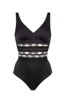 Ολόσωμο επένδυση black geometric Charmline
