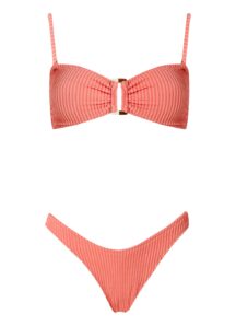 Strapless μπικίνι Melita Peach Curly Stefania Frangista