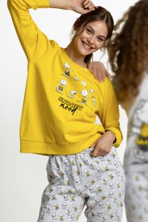 Πυζάμα yellow and grey mood Snoopy and Friends Peanuts