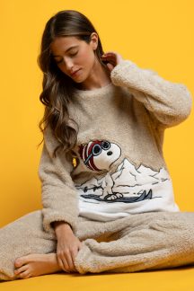 Homewear fleece beige winter lover Snoopy Peanuts