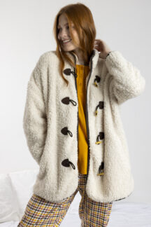 Ρόμπα ζακέτα fleece ivoire Admas