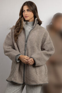Ρόμπα ζακέτα fleece γκρι Admas