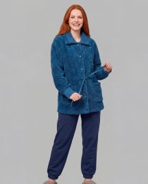 Ρόμπα fleece blue Senoretta by Egatex