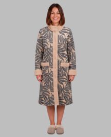 Ρόμπα ζακέτα fleece velour leaves Egatex