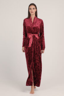 Ρόμπα velour bordeaux Penky